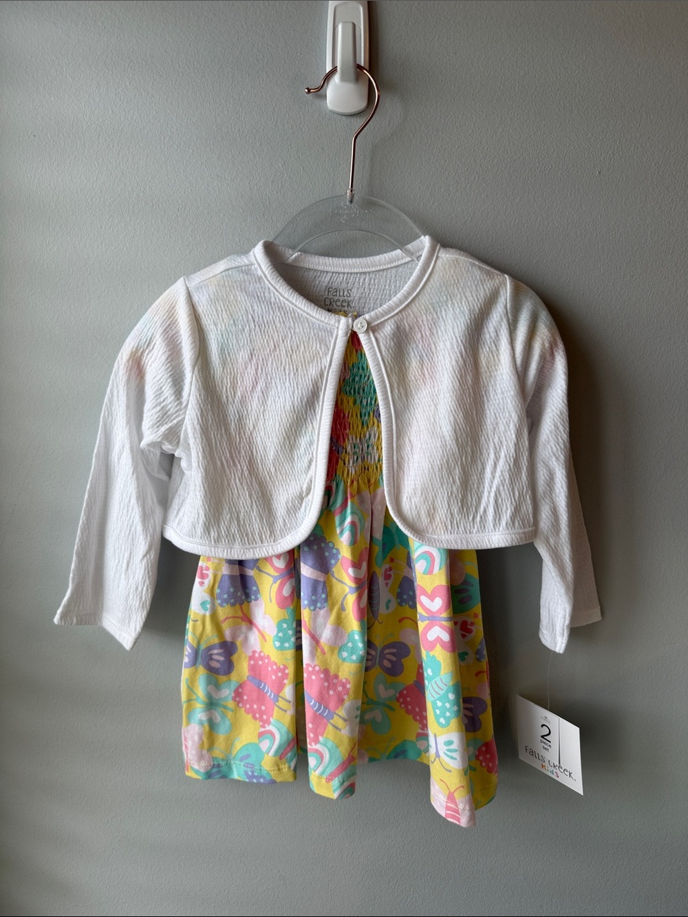 Fall Creek 2 Piece Sweater and Smocked Floral Dress Set NWT